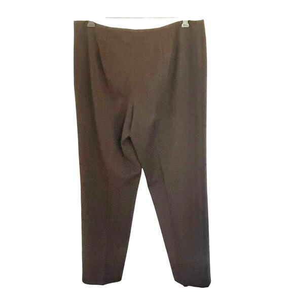 Talbots Chocolate Brown Stretch Ankle Pants Size 12 Dress Pants Career CorpCore - Picture 2 of 7